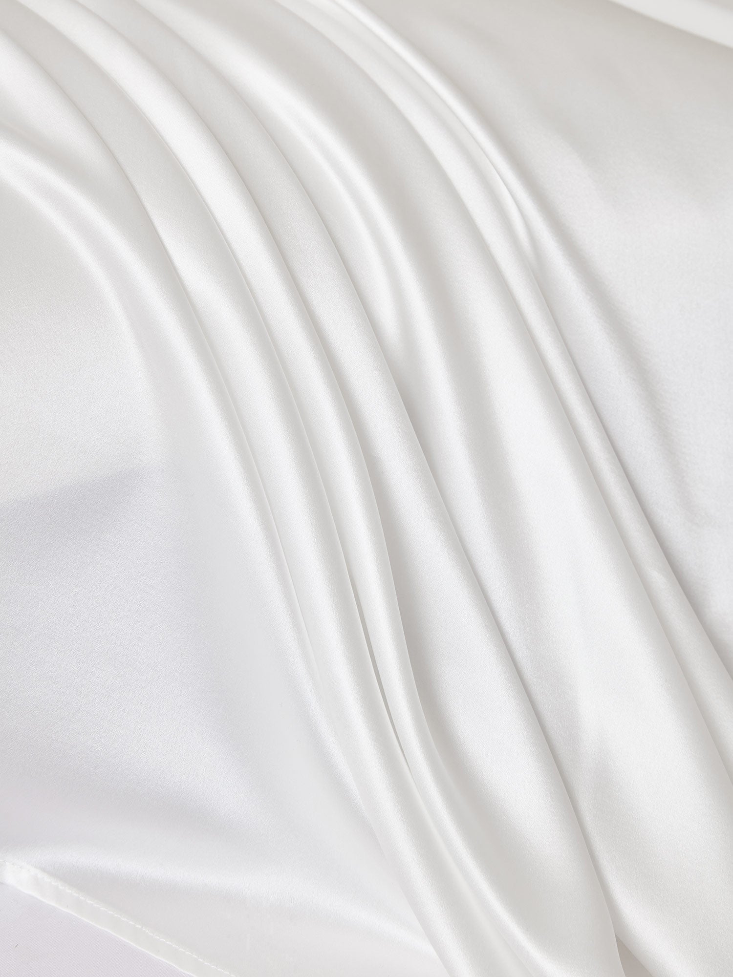 [Hellgrau+Weiß] SilkSilky-DE 25Momme Reine Seide Bedding Set 003,