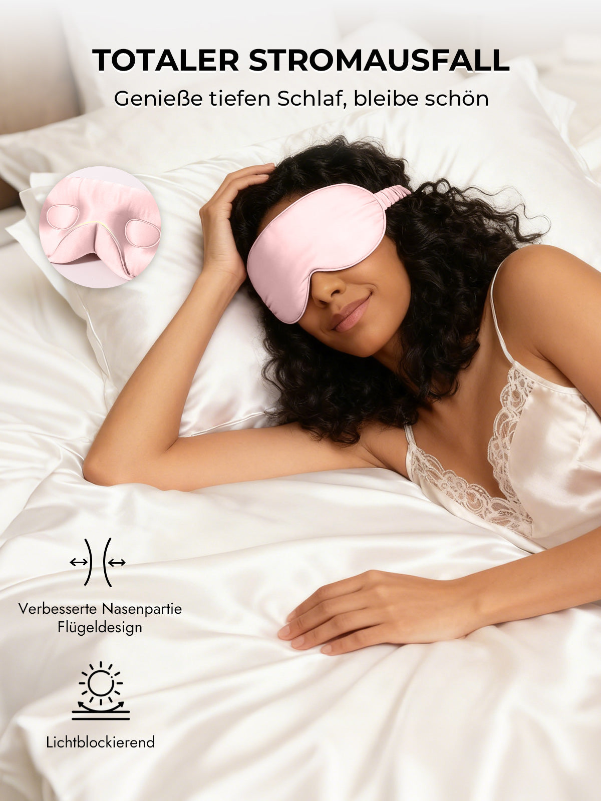 [Rosa] SilkSilky-DE Reine Seide Eye Mask 005