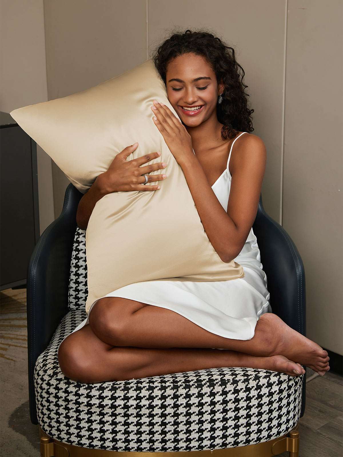[Beige] SilkSilky-DE 22Momme Reine Seide Pillowcase 002