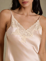[Hellrosa] SilkSilky-DE Sleeveless V Neck Nachthemden 004