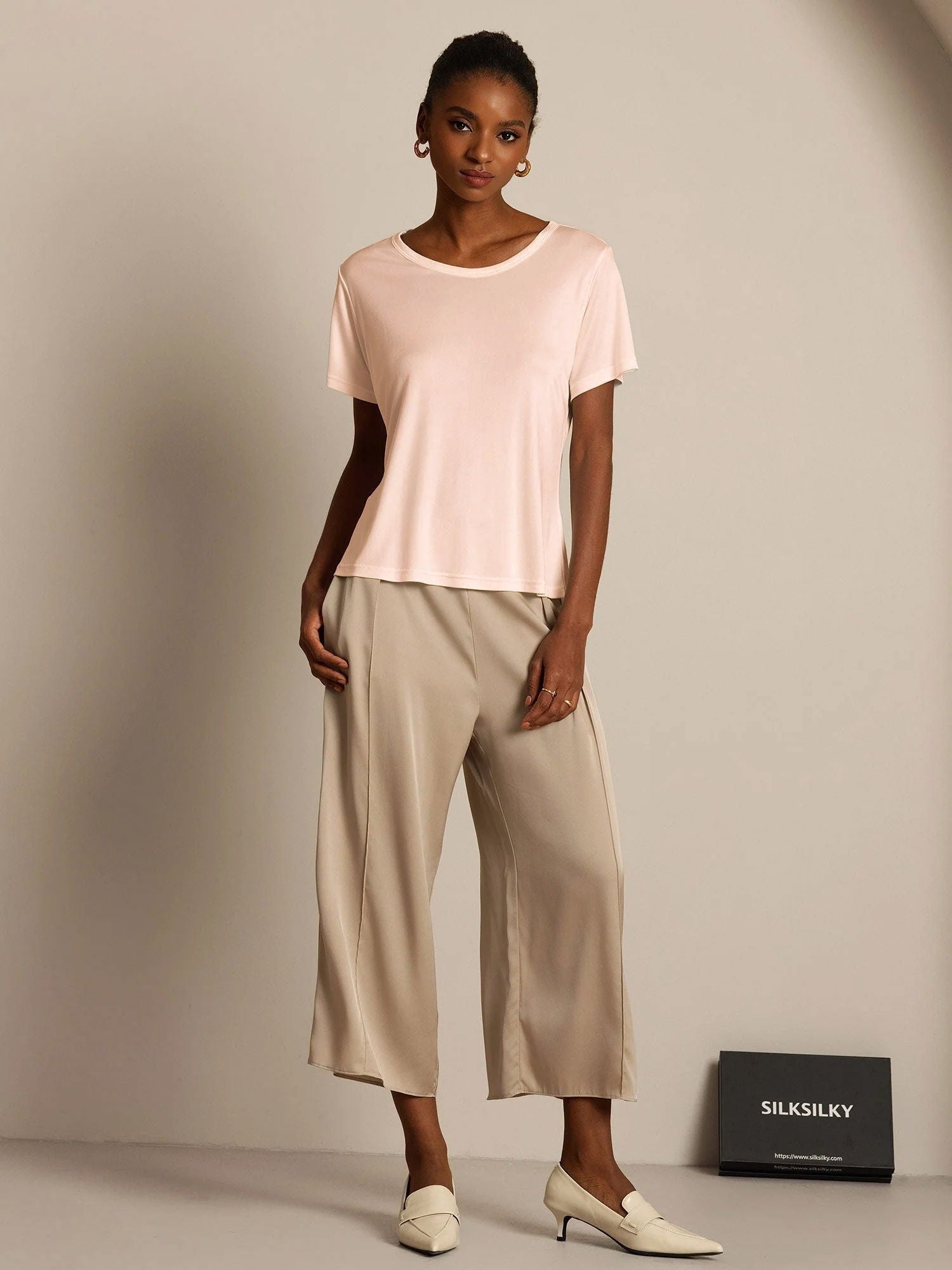 [Hellrosa] SilkSilky-DE Kurzärmelig Womens T-Shirt 007