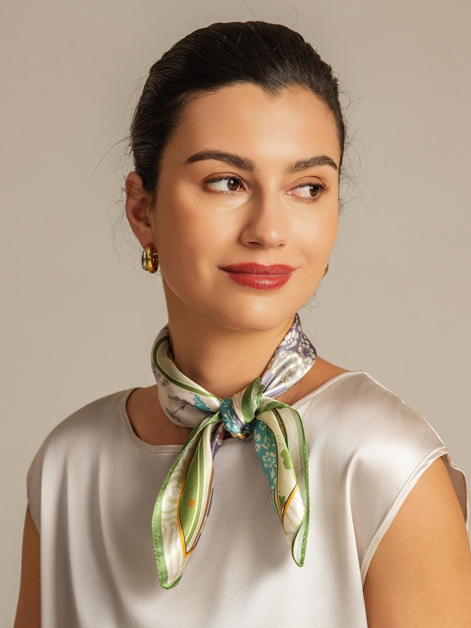 [P100] SilkSilky-DE Reine Seide Scarf 003,