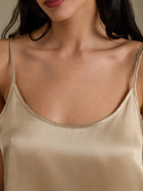 [Champagner Gold] SilkSilky-DE Spaghetti Strap Camisole-Set 004