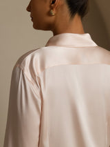[Hellrosa] SilkSilky-DE Long Sleeve Lapel Collar Damenhemd 005