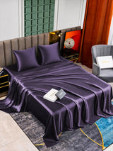 [Dunkelviolett] SilkSilky-DE Bettwäsche Sets 006
