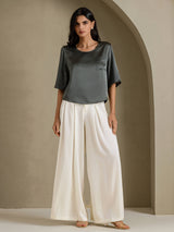 [Dunkelgrau] SilkSilky-DE Half Sleeve T-Shirt 006