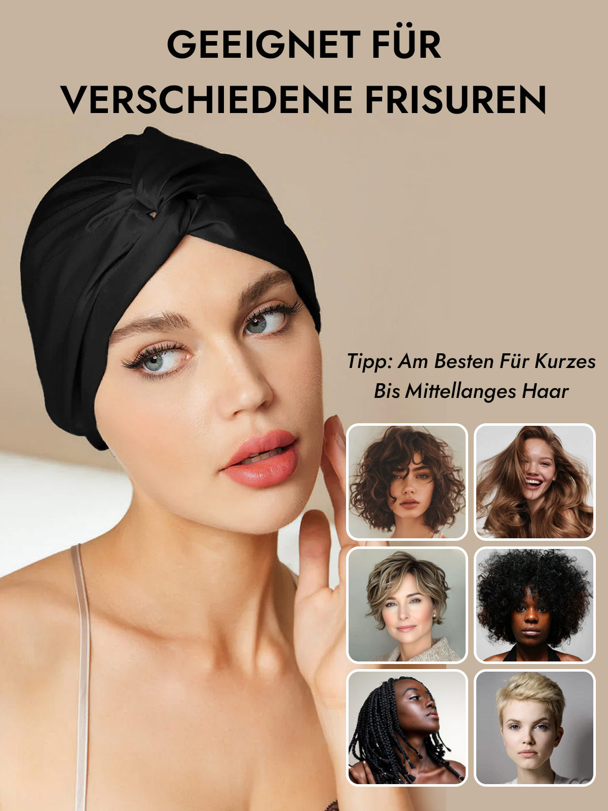 [Schwarz] SilkSilky-DE Schlafmützen 007