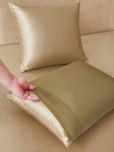 [Beige+Khaki] SilkSilky-DE Bettwäsche Sets 004