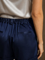 [Dunkelblau] SilkSilky-DE Damen Shorts 005