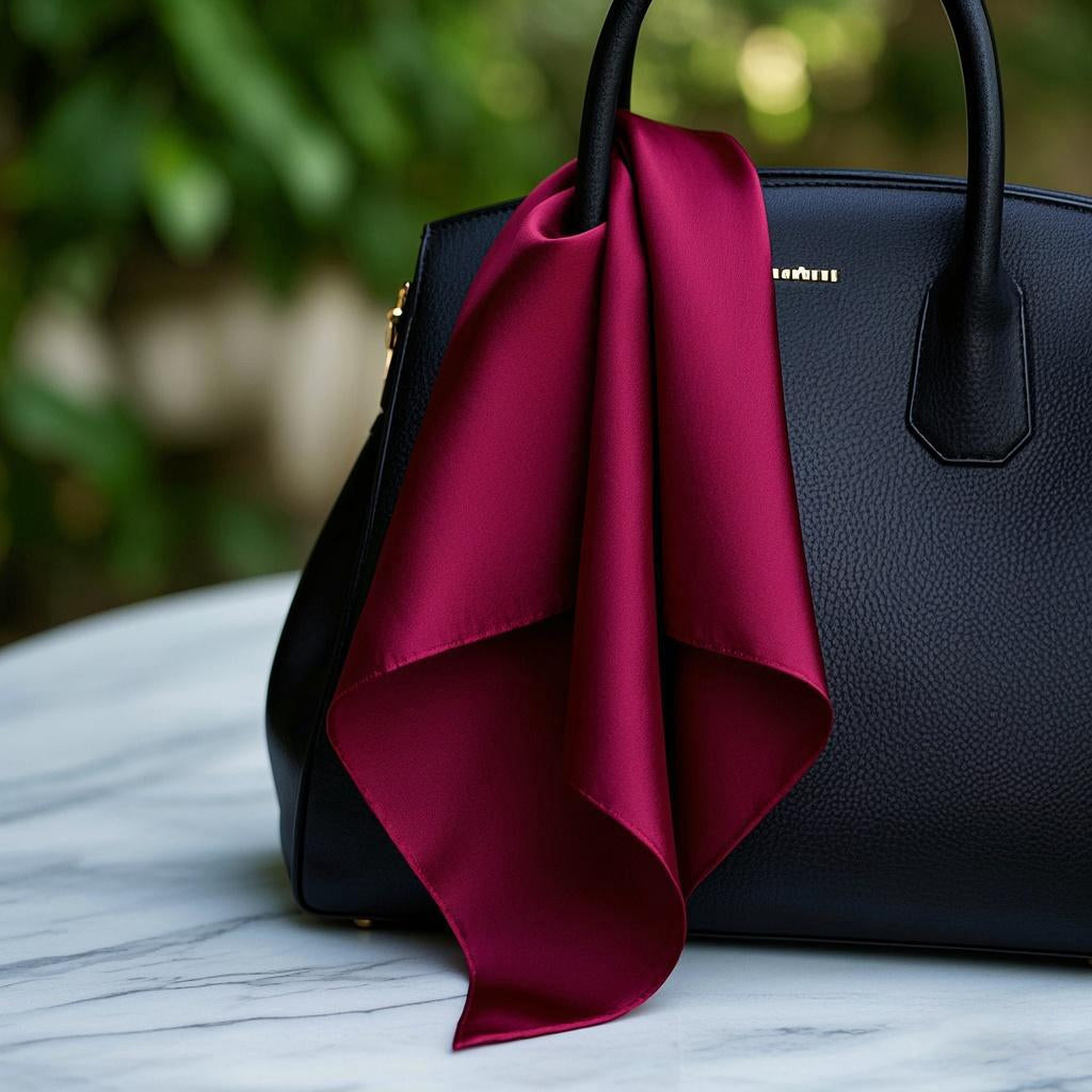 [Dunkelrot] SilkSilky-DE Reine Seide Scarf 003