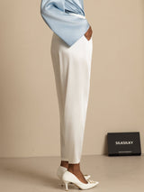 [Weiß] SilkSilky-DE 19Momme Seide Womens Pants 003