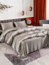 [Grau] SilkSilky-DE 19Momme Bettwäsche Sets 003