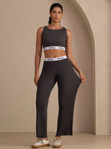 [Grau] SilkSilky-DE Sleeveless Crew Neck Women's Outfit Sets 005