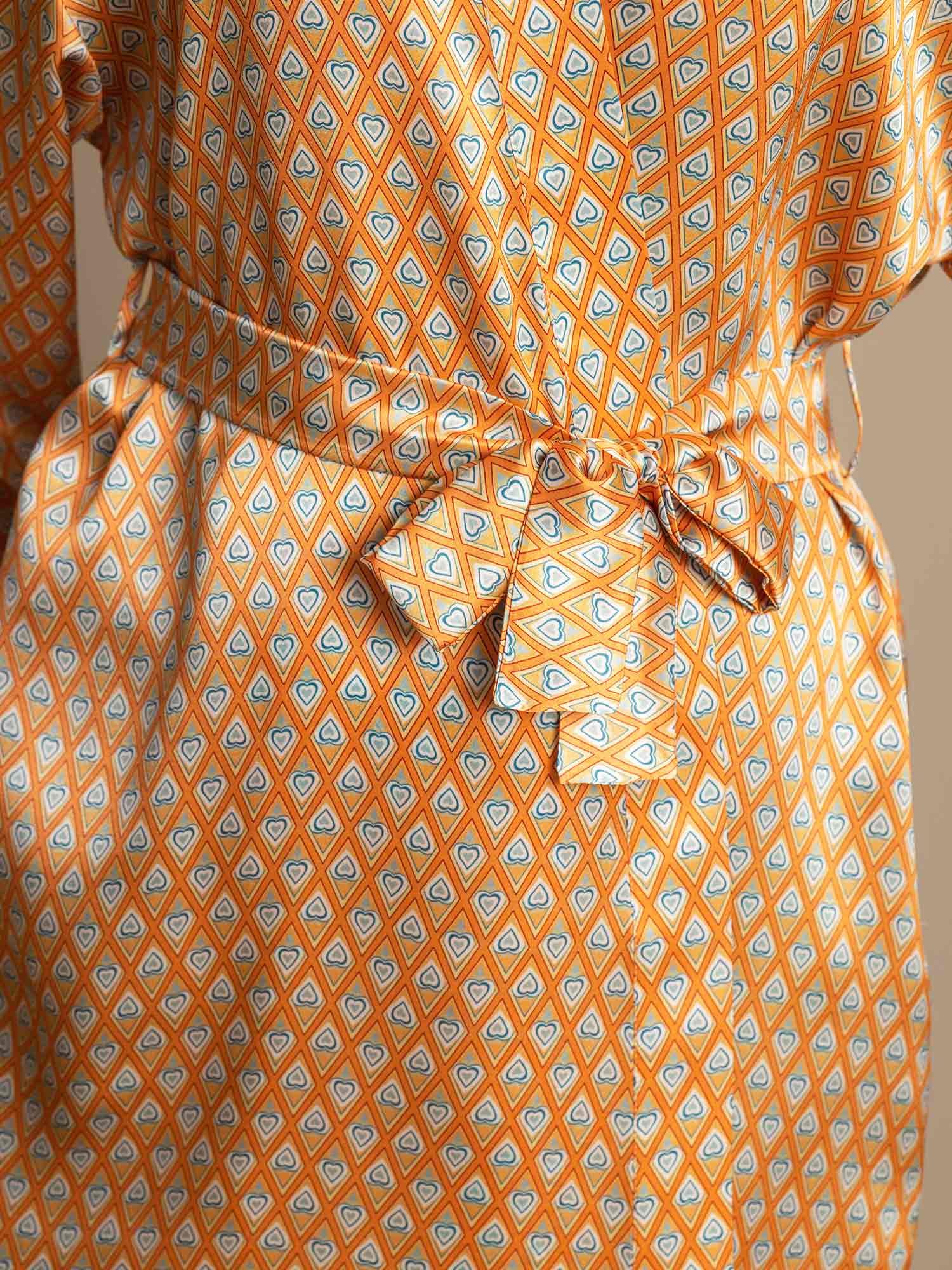 [Floral] SilkSilky-DE Reine Seide Womens Robe 004,