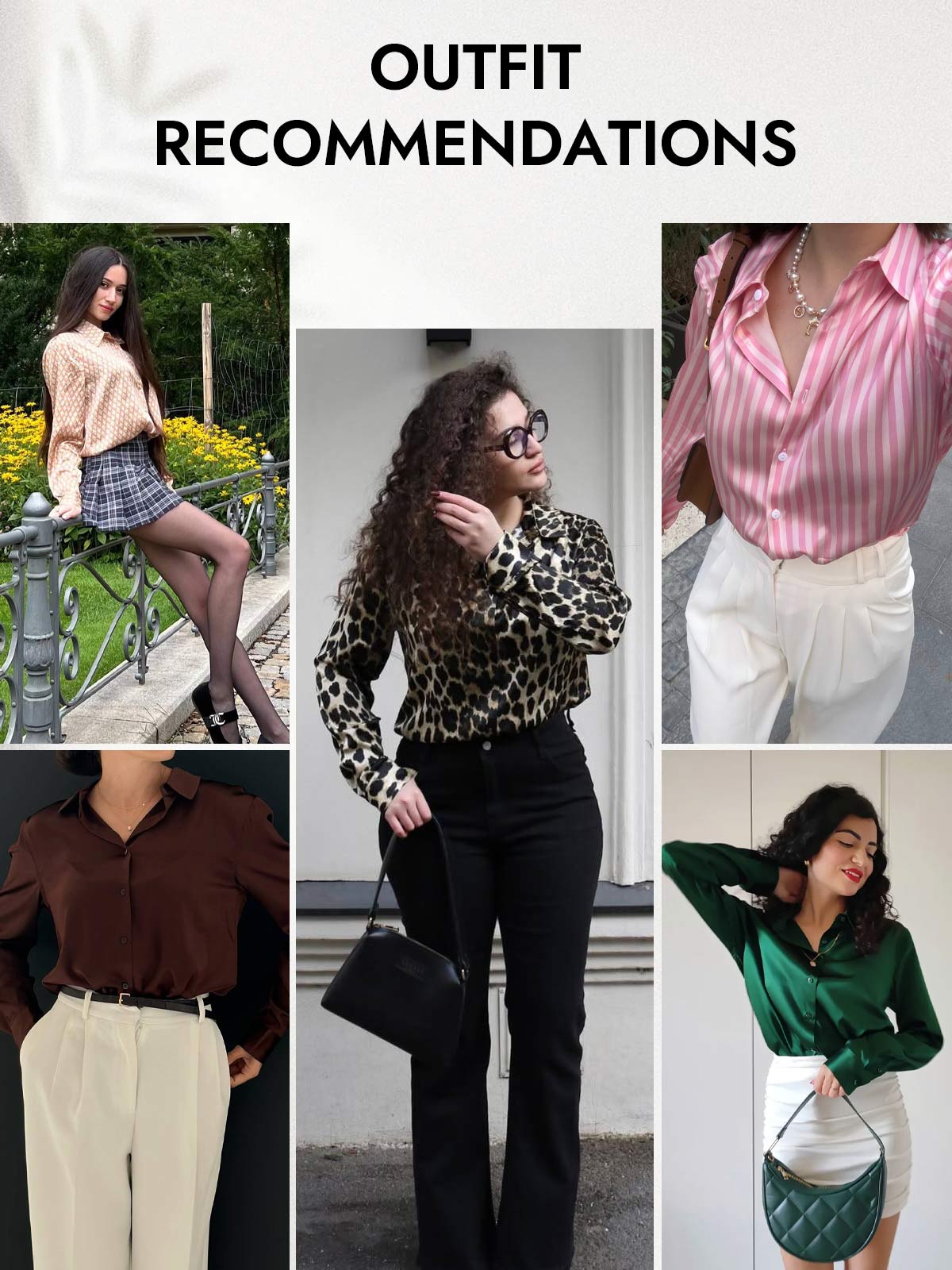 [Leopard] SilkSilky-DE Seide Langärmelig Umlegekragen Damenhemd 005