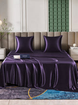 [Dunkelviolett] SilkSilky-DE Bettwäsche Sets 001