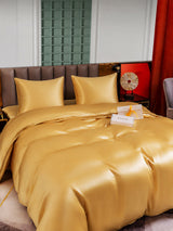 [Champagner] SilkSilky-DE Bettwäsche Sets 005