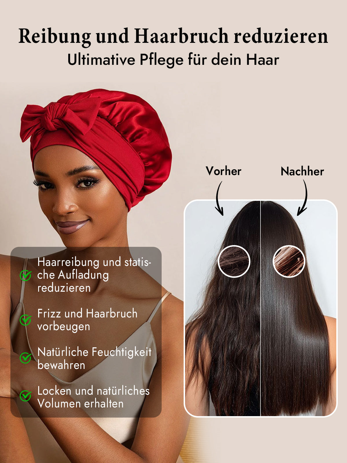 [Rotwein] SilkSilky-DE Reine Seide Sleep Cap 003