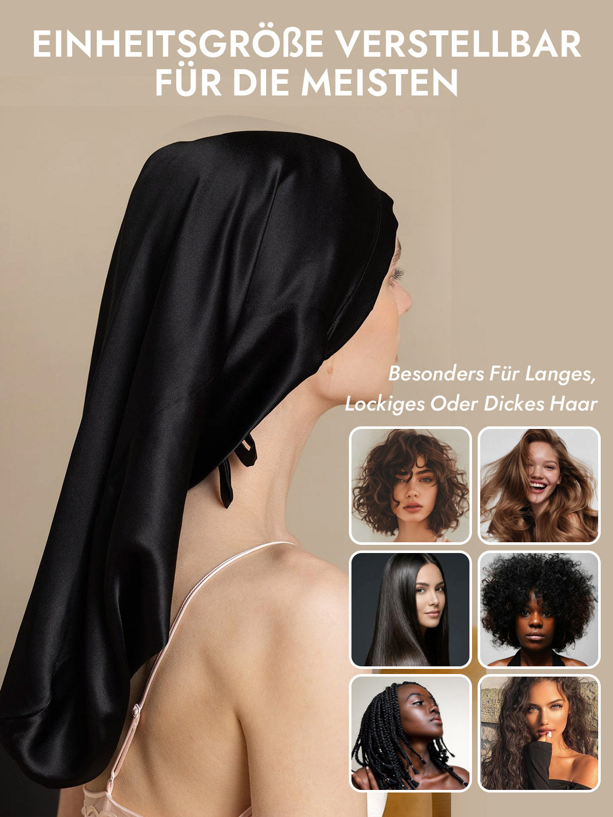 [Schwarz] SilkSilky-DE Schlafmützen 006