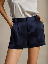 [Dunkelblau] SilkSilky-DE Damen Shorts 006