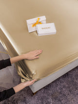 [Beige] SilkSilky-DE 19Momme Spannbettlaken 007