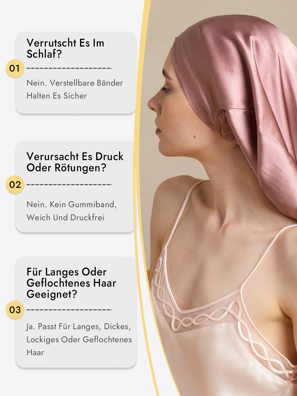 [Blasses Mauve] SilkSilky-DE Schlafmützen 008