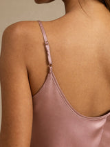 [Blasses Mauve] SilkSilky-DE Spaghetti Strap Camisole-Set 004