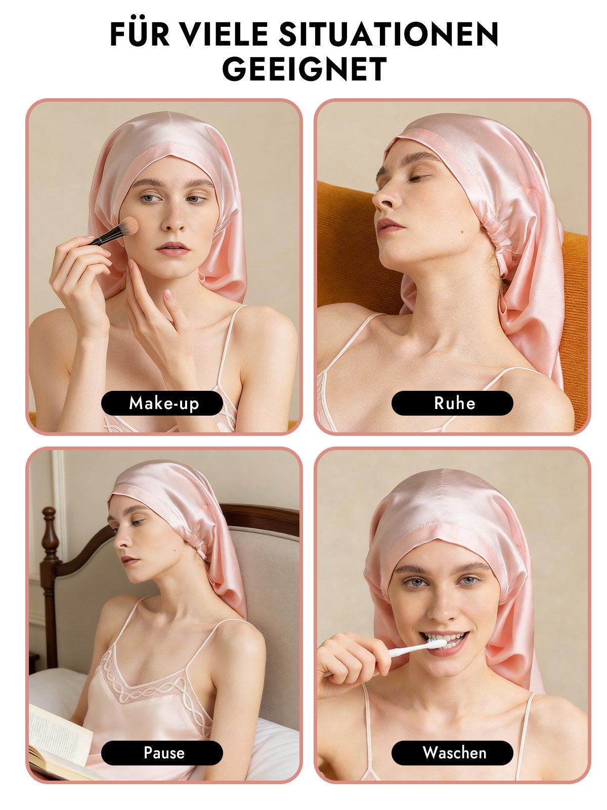 [Hellrosa] SilkSilky-DE Schlafmützen 007