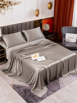 [Grau] SilkSilky-DE 19Momme Bettwäsche Sets 001
