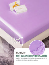 [Lavendel] SilkSilky-DE 19Momme Spannbettlaken 004