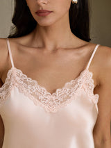 [Rosa] SilkSilky-DE Spaghetti Strap V Neck Cami Top 004