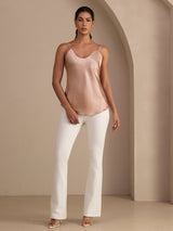 [Toskana] SilkSilky-DE Spaghetti Strap V Neck Cami Top 006