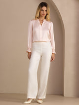 [Rosa] SilkSilky-DE Long Sleeve Damenblusen 007