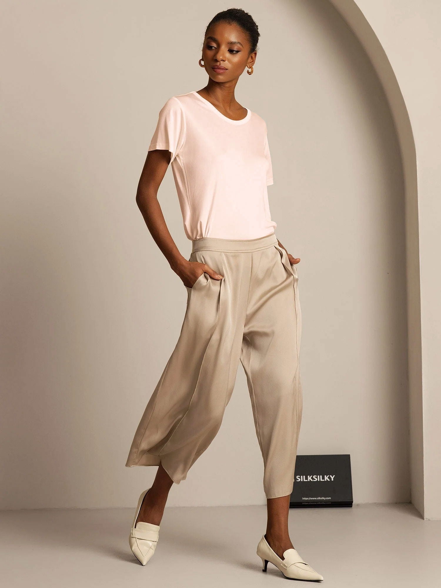 [Hellrosa] SilkSilky-DE Kurzärmelig Womens T-Shirt 006