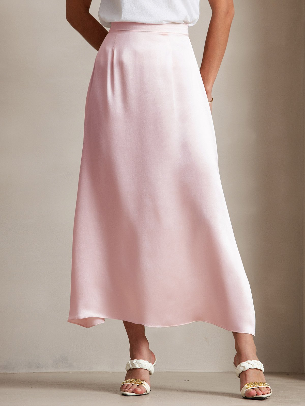 [Rosa] SilkSilky-DE 19Momme Seide Skirt 003