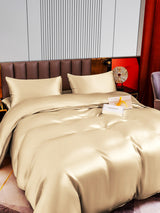[Beige] SilkSilky-DE 22Momme Reine Seide Bedding Set 006,