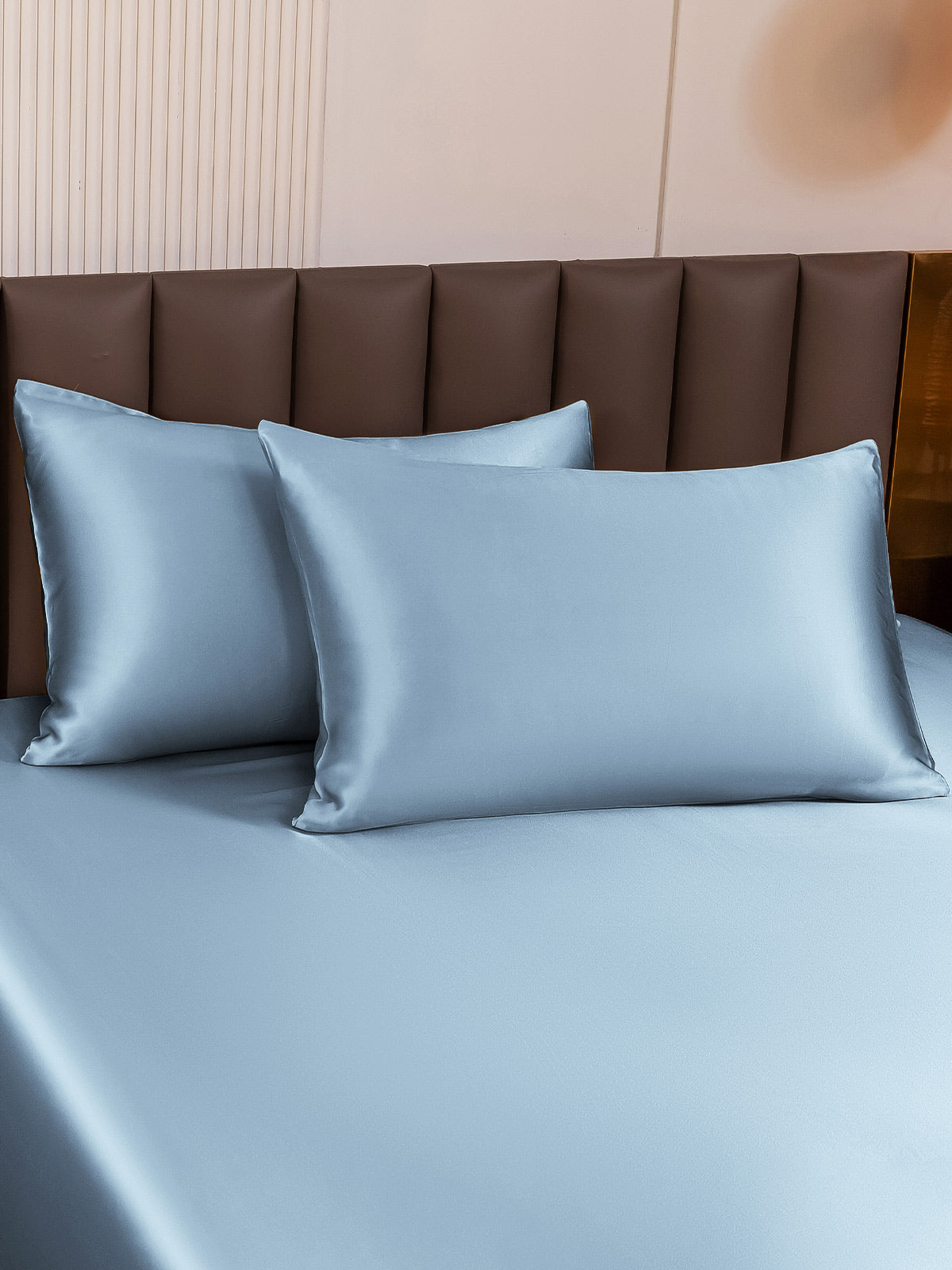 [Hellblau] SilkSilky-DE 19Momme Reine Seide Pillowcase 001