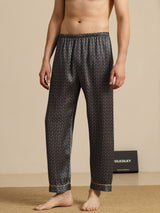 [Schwarzer Ginkgo] SilkSilky-DE Mens Sleep Bottoms 001