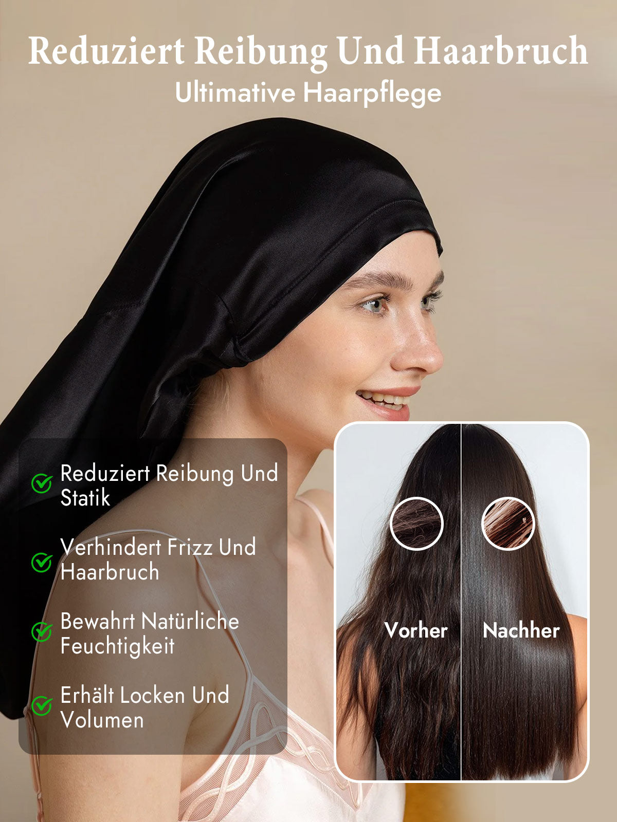 [Schwarz] SilkSilky-DE Schlafmützen 004