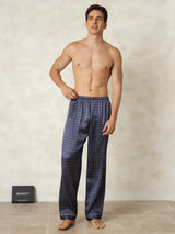 [Marine Ginkgo] SilkSilky-DE Mens Sleep Bottoms 004