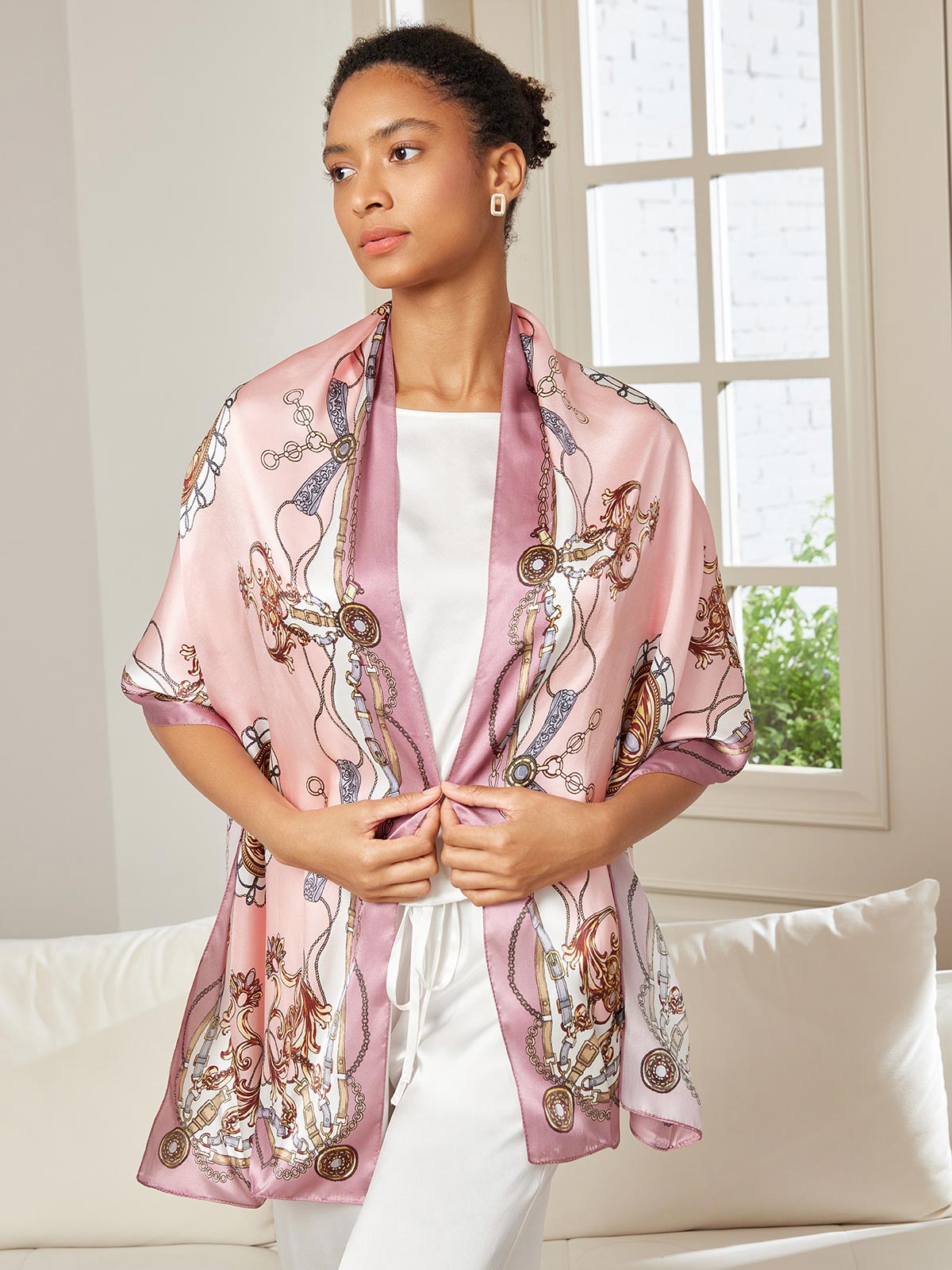 [P019] SilkSilky-DE Reine Seide Scarf 001,