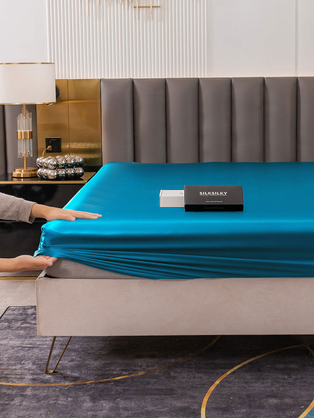 [König Blau] SilkSilky-DE 19Momme Sheet 005