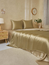 [Beige+Khaki] SilkSilky-DE Bettwäsche Sets 003