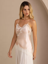 [Rosa] SilkSilky-DE Spaghetti Strap V Neck Cami Top 003