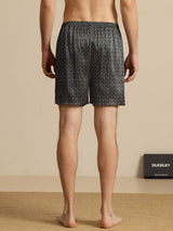 [Schwarzer Ginkgo] SilkSilky-DE Mens Sleep Bottoms 002