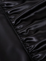 [Schwarz] SilkSilky-DE 25Momme Spannbettlaken 003