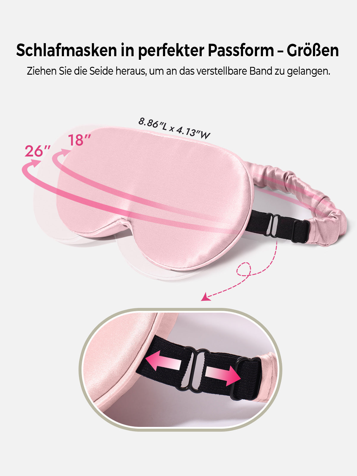 [Rosa] SilkSilky-DE Reine Seide Eye Mask 004