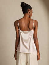 [Beige] SilkSilky-DE Spaghetti Strap Cami Top 002