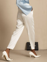 [Weiß] SilkSilky-DE 19Momme Seide Womens Pants 002