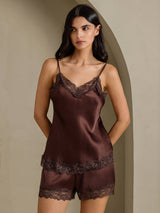 [Braun] SilkSilky-DE Sleeveless V Neck Camisole-Set 005